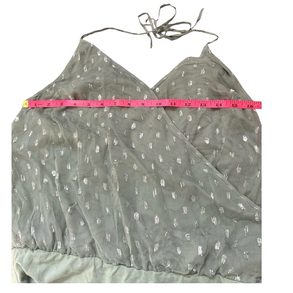 UO Sparkle and Fade Mint Green Sparkly Halter Body Suit in Women’s Medium - Picture 6 of 9